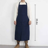 Pottery Apron Split Leg Long Artist Painting Aprons with 3 Pockets for Ceramics Clay Women Men（black）