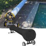 Swimming Pool Solar Reel Cover, 16 FT Pool Solar Protective Blanket Reel Cover, Waterproof Winter Reel Blanket Covers for Inground Pools
