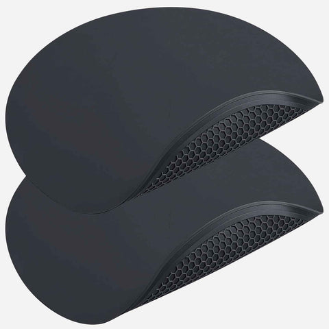 Silicone Microwave Mats, 12" Extra Large Multi-Use Microwave Mat Heat Resistant Silicone Mat Pot Holders Hot Pads for Kitchen, Silicone Cover Pad for Microwave Oven Hot Pot Pans, Black 2Pack