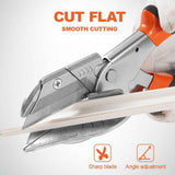 Miter Shears- Multifunctional Trunking Shears for Angular Cutting of Moulding and Trim, Adjustable at 45 to 135 Degree, Hand Tools for Cutting Soft Wood, Plastic, PVC