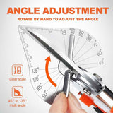 Miter Shears- Multifunctional Trunking Shears for Angular Cutting of Moulding and Trim, Adjustable at 45 to 135 Degree, Hand Tools for Cutting Soft Wood, Plastic, PVC