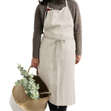 Kitchen Apron for Women & Men  Linen Cooking Aprons with pocket Cotton Long Apron X Back Kitchen Garden Florist Work Clothes Bib Dress