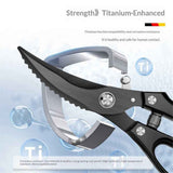 Poultry Scissors- Professional Heavy Duty Kitchen Shears for Spatchcocking Chicken and Meat Cutting- Multi-Purpose Kitchen Scissors for Food - Stainless Steel