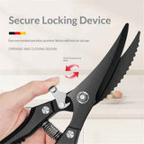 Poultry Scissors- Professional Heavy Duty Kitchen Shears for Spatchcocking Chicken and Meat Cutting- Multi-Purpose Kitchen Scissors for Food - Stainless Steel