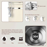 Coffee Canister Airtight Coffee Container Stainless Steel Coffee Bean Storage Container with Scoop Coffee Canister for Beans Grounds Sugar Flour Tea Cereal,1.8L ,Beige