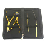 Professional Hair Extension Tools Kit, Hair Extensions Remover Pliers, Micro Links Beads Hair Pulling Hook & Microbead Ring Loop Tool Stainless Steel Hair Supplies Packed in Soft Case