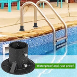2" Base Flange,Chain Link Fence Pole Floor Flange, Heavy Solid Fence Post Concrete Mount for Holding The Fence/Mailbox/Flag Round Posts, Bolts/Side Screws are Included