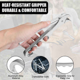 Pan Gripper, Premium Pizza Pan Gripper Aluminium Alloy, Heavy Duty Pizza Pan Tongs Stone Pot Clamp for Lifting Hot Plate, Bowl, Plate, Tray with Food Out from Microwave,