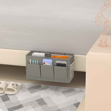 Dual purpose bedside storage device, multifunctional bedside storage solution magazine remote control bracket, (gray)