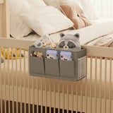 Dual purpose bedside storage device, multifunctional bedside storage solution magazine remote control bracket, (gray)