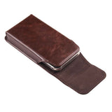 Leather Belt Clip Phone Case Men Waist Bag Holder Holster Pouch Mobile Phone Waist Bag for Mens(Coffee)