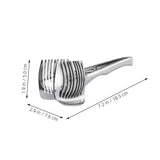 Tomato Lemon Slicer Holder Round Fruits Onion Shreader Cutter Guide Tongs with Handle Kitchen Cutting Potato Lime Food Stand Aluminum alloy