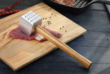 Foodservice  Wood Handle Aluminum Meat Tenderizer/Mallet/Hammer, home Western restaurant steak loosening meat hammer