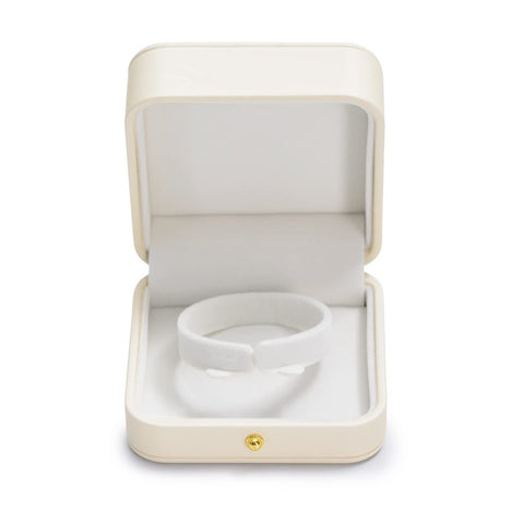 Premium Leather Bracelet Bangle Box  Jewelry Gift Case white Interior Bracelet Storage Holder(White)