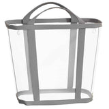 Mesh Bag with Handles, Collapsible Laundry Basket, Foldable Laundry Bag, Breathable Folding Beach Bag,Space-saving Travel Tote Bags (1, Grey)