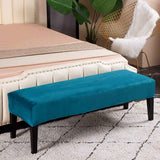 Dining Room Bench Covers,Soft Stretch Thick  Bench Slipcover, Removable Washable Bench Cushion Slipcovers for Living Room, Bedroom, Kitchen(Peacock Blue)