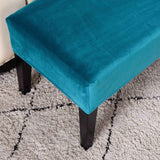 Dining Room Bench Covers,Soft Stretch Thick  Bench Slipcover, Removable Washable Bench Cushion Slipcovers for Living Room, Bedroom, Kitchen(Peacock Blue)