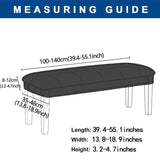 Dining Room Bench Covers,Soft Stretch Thick  Bench Slipcover, Removable Washable Bench Cushion Slipcovers for Living Room, Bedroom, Kitchen(Peacock Blue)