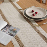 Boho  Table Runner, Farmhouse Style Cotton Linen Rustic Woven Table Runner with Tassels for Dining, Wedding, Bridal Shower, Bohemian (30*140cm )