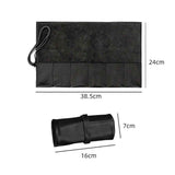 Leather Travel Watch Roll-Watch Case Display Organizer and Storage for 6 watches, Gift Accessory for watch lovers (Black,Excluding watches)