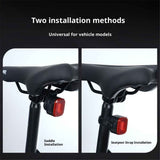 Smart Bike Tail Light Brake Sensing Bicycle Rear Lights Rechargeable Waterproof Bright LED Bike Light Cycling Safety Road BikeTaillight Accessories 6 Modes