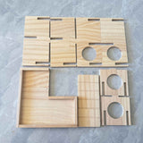 Wooden Hamster Hideout Hamster Wood House with Ladder Hides Platform Decor Detachable Small Animals Cage Accessories for Rat Gerbils and Other Small Pets