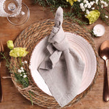 6pcs 11cm  Round Rattan Placemats,Natural Hand-Woven Water Hyacinth Placemats,Farmhouse Weave Place Mats