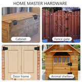 Self-Closing Spring Gate Hinge Heavy Duty Automatic T Hinges Steel Black Finish with Screws 2-Pack for Wood Fence Gate Vinyl Shed Door