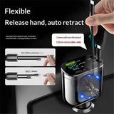 Retractable Car Charger,Car Phone Charger with Cables Fast Charging, USB C Car Charger Adapter , Black