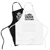 2pcs Apron Set - Wedding Engagement Gifts for Couples, Funny Kitchen Gifts for Couples, Husband, Wife, Boyfriend, Girlfriend, Him Her, Bridal Shower Gifts, Unique Valentine's Day gifts ideas