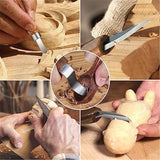 Wood Carving Kit Deluxe Hand Carving Tool Set, 16 Wood  Kit High-Carbon Steel, Wood Art Tools 8  Knives & 5 Detail Carving Knives for Beginner &Professional Christmas Gift