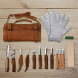 Wood Carving Kit Deluxe Hand Carving Tool Set, 16 Wood  Kit High-Carbon Steel, Wood Art Tools 8  Knives & 5 Detail Carving Knives for Beginner &Professional Christmas Gift