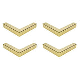 4pcs  Dresser Legs Metal Furniture Legs 1 inch / 25 mm Height for Cabinet Sofa Table Replacement Parts, with Mounting Screws, Matte Gold