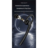 Bluetooth Headset V5.4, Wireless Earpiece with 500mAh Charging Case Hand-Free Headphones Noise Canceling Mic for Office/Driving/Business,Black
