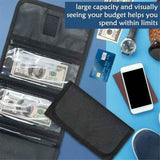 Money Organizer for Cash with 6 Zippered Pocket Multipack Money Pouch, Cash Bill Organizer, Money Bag Small Travel Money Holder for Budgeting, Receipt and Tips