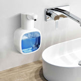 Automatic Foaming Soap Dispenser with 500ml/17oz Capacity, Touchless Soap Dispenser with 4 Level Adjustable, Rechargeable, Wall-Mounted, Waterproof for Kitchen, Bathroom, Hotel, Restaurant（Excluding liquids）