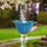 7.87FT Rain Chain, Hummingbird Rain Chains for Outside, Copper Rain Chain Bell with 7 Cups, Decorative Rain Catcher Chain Replacement Downspout for Gutters