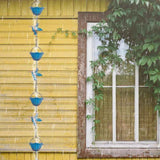 7.87FT Rain Chain, Hummingbird Rain Chains for Outside, Copper Rain Chain Bell with 7 Cups, Decorative Rain Catcher Chain Replacement Downspout for Gutters