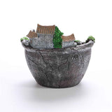 Fairy Garden Planter Plants Pot Tiny Creative Flowers Succulent Plants Fairy House Pot Holders Hanging Garden Design with Sweet House (Sliver)