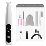 Darrahopens Pet Care > Dog Supplies > Dog Grooming Supplies Upgrade Pet Micro Precision Trimmer, Multifunctional Pet Hair Clippers for Grooming with LED Light, Low Noise Waterproof Rechargeable Pet Paw Trimmer (White Wide)