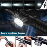 Darrahopens Outdoor Recreation > Camping > Camping Lights & Lanterns Bike Lights for Night Riding, USB Rechargeable LED Waterproof IPX5 Bicycle Lights  Rear Taillight Set with Mode Memory and Super Bright 6 Modes Options