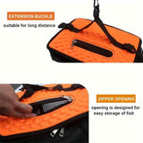Darrahopens Pet Care > Aquarium > Fish Food Floating Fish Basket for Live Caught,  Foldable Fishing Holder Bucket Portable Collapsible Fishing Net Storage Cage for Live Fish Bait Live Well（28.45*22.1*24.89cm)
