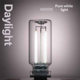 4 PCS Car USB Lights, Plug-in Retro Car Atmosphere Lamp with Touch Dimmable, Portable Mini Glass Bottle LED Bulb Night Lights for Vehicle Bedroom Hallway Camping Holiday Decoration (white)