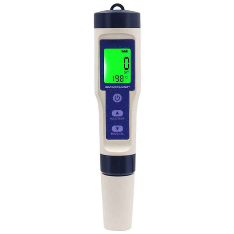 PH Meter & TDS Meter Digital Water Tester 5 in 1 Salinity Tester PH Temp EC and TDS Meter,PH Meter for Water with LCD Backlit,Water Testing Kits for Drinking Water,