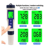 PH Meter & TDS Meter Digital Water Tester 5 in 1 Salinity Tester PH Temp EC and TDS Meter,PH Meter for Water with LCD Backlit,Water Testing Kits for Drinking Water,