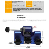 Portable Hand Crank Tool with 3 Sharpening Rods, Storage Bag, Gloves & Cleaning Brush - Chainsaw Sharpening Jig Kit for Chain Saw and Electric Saw blue