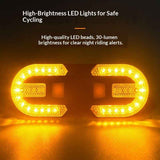 Split Bicycle Rear Lights, USB Rechargeable Turn Signal Bike Taillights for Cycling, Cyclist Safety Warning Bike Light 5 Mode (Only One Remote Control)