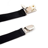 Mens Shirt Stays shirt garters for Men with Loops, 1 Pair, Elastic Black Shirt Garters, Keeps Shirts Tucked in All Day - Black