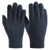 Silk Glove Liners | Soft & Comfortable | Touchscreen Thermal Gloves | Natural Wear | Unisex | navy blue ,XL