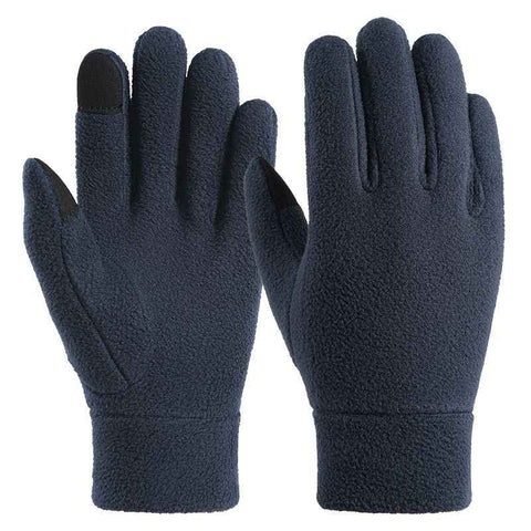 Silk Glove Liners | Soft & Comfortable | Touchscreen Thermal Gloves | Natural Wear | Unisex | navy blue ,XL